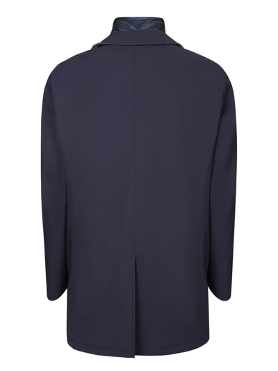 Shop Herno Double-layer Blue Coat