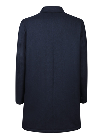 Shop Herno Single-breasted Blue Coat
