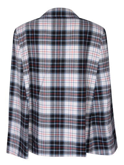Comme Des Garçons Homme Deux Comme Des Garcons Homme Plus Multicolor Check-pattern Wool Blazer In White