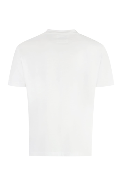 Shop Emporio Armani Cotton Blend T-shirt In White