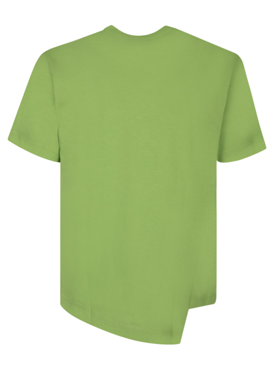 Shop Comme Des Garçons Shirt Asymmetric Green T-shirt