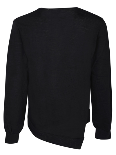Shop Comme Des Garçons Shirt Asymmetric Black Pullover