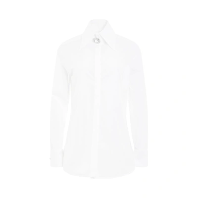 Shop Balmain Cotton Popeline Shirt