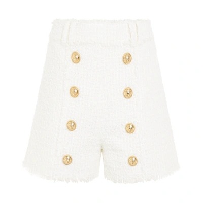 Shop Balmain High Waisted 8 Buttons Shorts