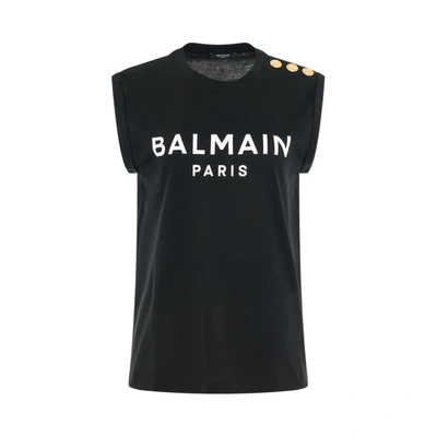 Shop Balmain 3 Buttons Logo Tank Top