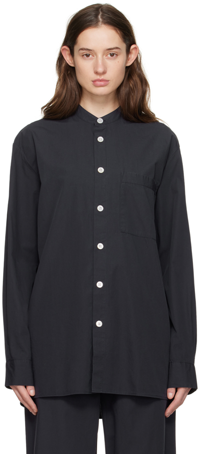 Shop Tekla Navy Birkenstock Edition Pyjama Shirt In Slate