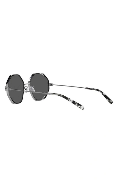 Shop Tory Burch 56mm Irregular Sunglasses In Gunmetal