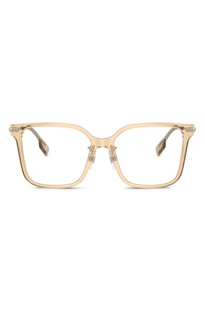 Shop Burberry Elizabeth 52mm Square Optical Glasses In Brown