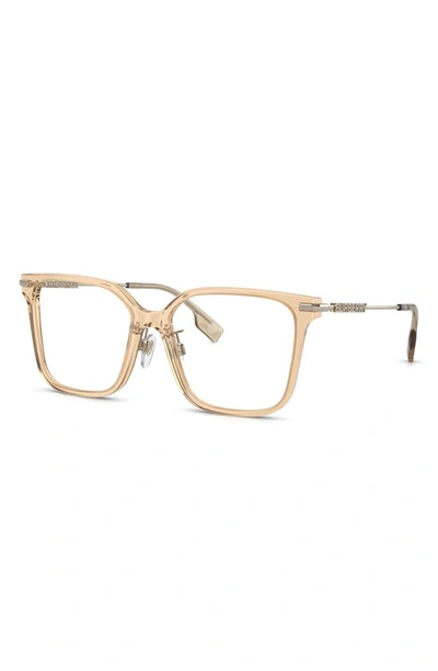 Shop Burberry Elizabeth 52mm Square Optical Glasses In Brown