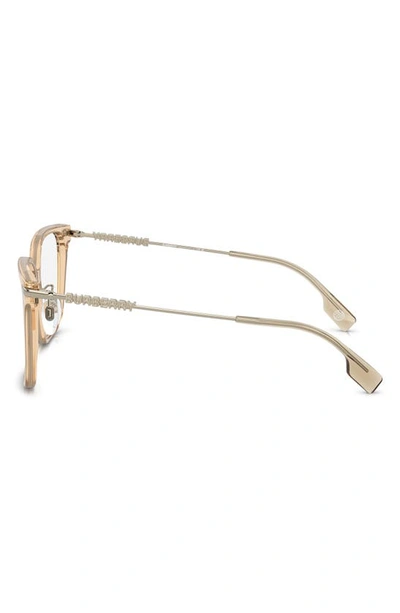 Burberry Elizabeth 52mm Square Optical Glasses In Brown