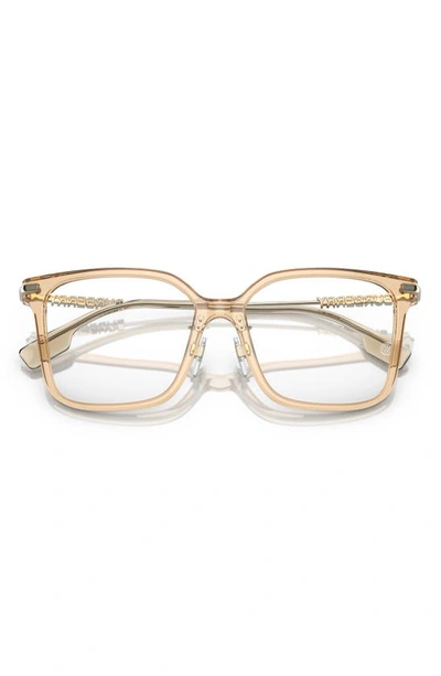Shop Burberry Elizabeth 52mm Square Optical Glasses In Brown