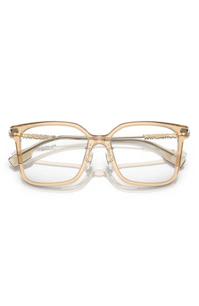 Burberry Elizabeth 52mm Square Optical Glasses In Brown