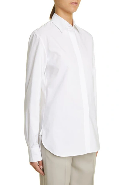 Shop The Row Derica Cotton Button-up Shirt In White