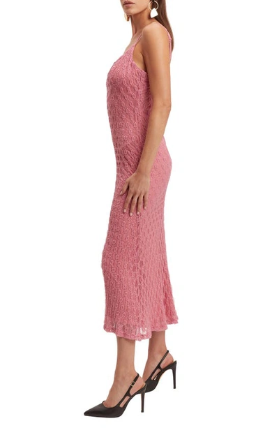 Shop Bardot Adoni Floral Embroidered Mesh Slipdress In Lili Pink