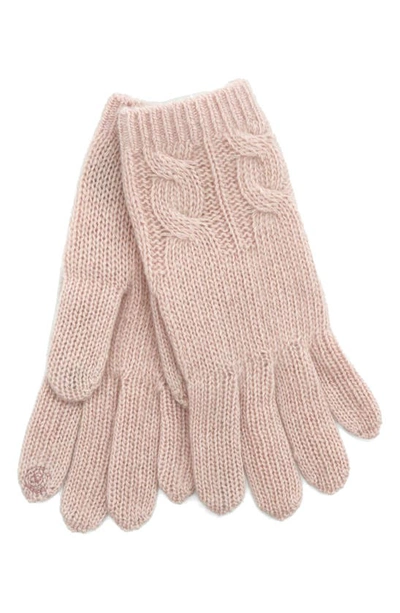 Shop Portolano Cashmere Gloves In Misty Rose