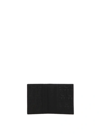 Shop Ferragamo "gancini" Card Holder In Black