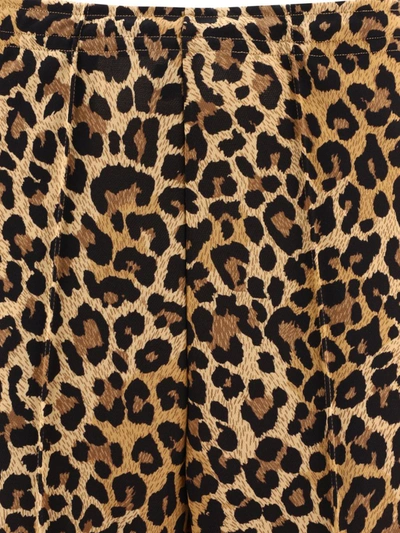 Shop Kapital "leopard" Trousers In Brown