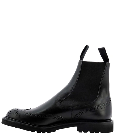 Tricker's Henry Country Boots With Brogue Detailing Shoes In Black