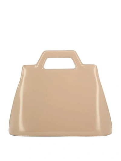 Shop Ferragamo "wanda" Handbag In Beige