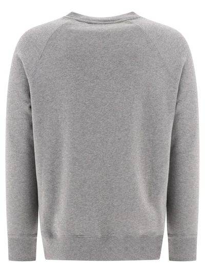 Shop Maison Kitsuné "tricolor Fox" Sweatshirt In Grey