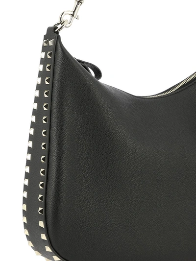 Shop Valentino Garavani "hobo Rockstud" Shoulder Bag In Black