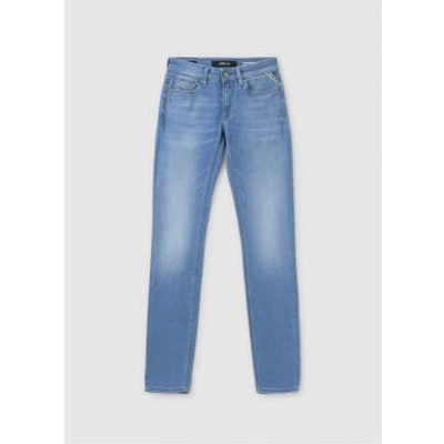 Shop Replay Womens New Luz X-lite Jeans In Medium Blue