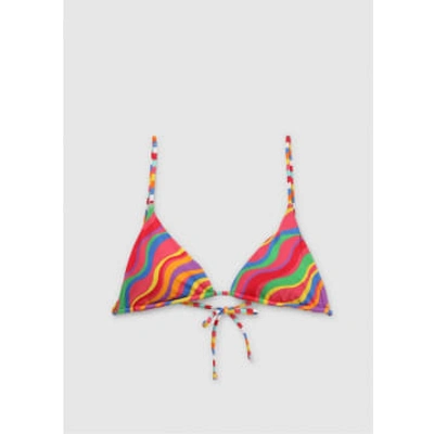 Shop It's Now Cool Womens Rainbow String Bikini Top In Rainbow