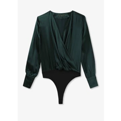 Shop Holland Cooper Womens Silk Bodysuit In Emerald