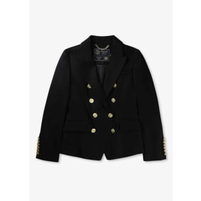 Shop Holland Cooper Womens Knightsbridge Tailored Blazer In Black Barathea