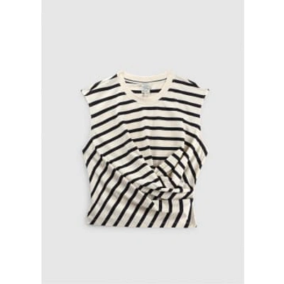 Shop Baum Und Pferdgarten Womens Jaliyah Twist T Shirt In Breton Stripe Black