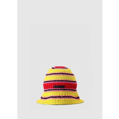 Shop Stella Mccartney Women's Striped Pink Hat