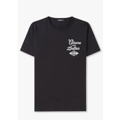 Shop Replay Mens T-shirt No Thema In Black/natural White