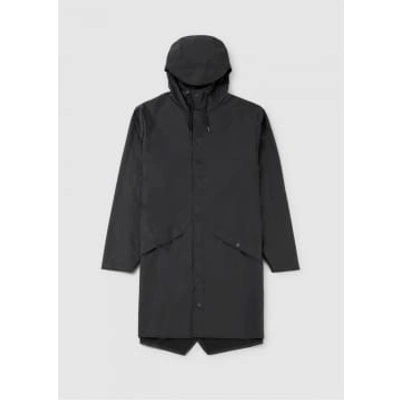 Shop Rains Womens Long W3 Jacket In Black