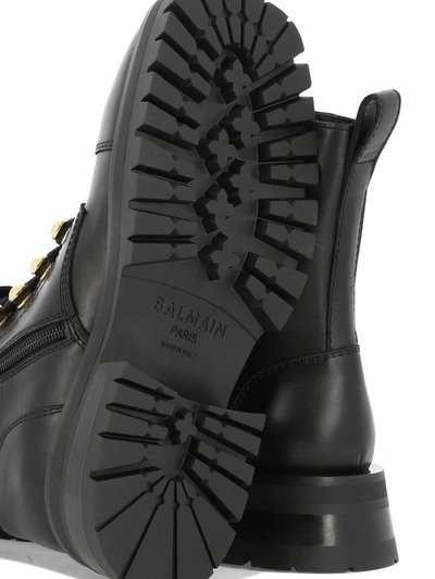 Shop Balmain "ranger" Ankle Boots In Black