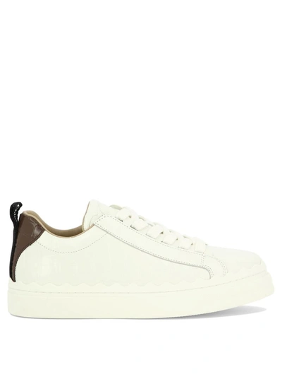 Shop Chloé "lauren" Sneakers In White