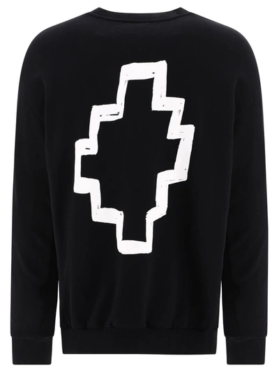 Shop Marcelo Burlon County Of Milan "tempera Cross Over" Sweatshirt In Black