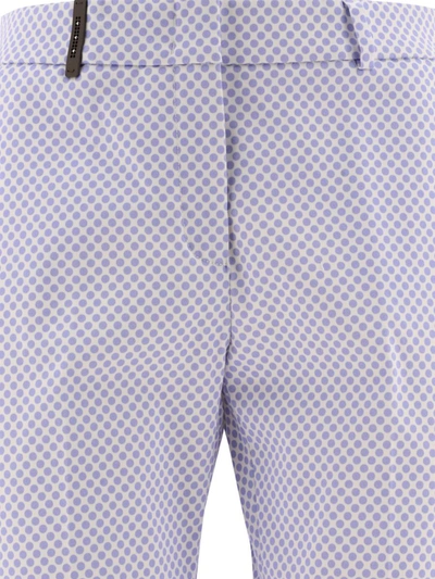 Shop Peserico Cropped Cigarette Trousers In Blue