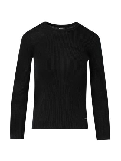 Shop Akris Women's Seamless Rib-knit Fitted Sweater In Black