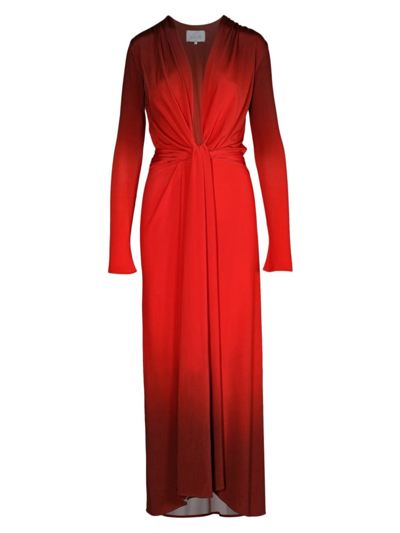 Shop Johanna Ortiz Women's Mito De La Selva Midi-dress In Red Wine