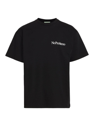 Shop Aries Men's Mini Problemo Cotton Short-sleeve T-shirt In Black