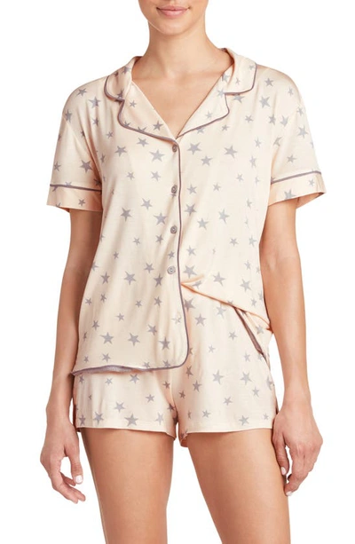 Shop Honeydew Intimates Rest Easy Shortie Pajamas In Seashell Stars