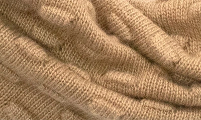 Portolano Bubble Stitched Infinity Scarf In Camel