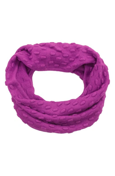 Portolano Bubble Stitched Infinity Scarf In Very Berry
