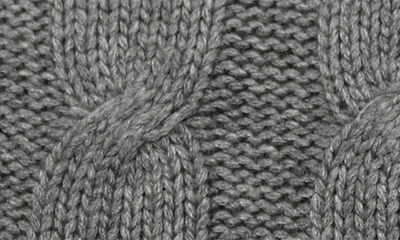 Shop Portolano Cable Knit Scarf In Medium Heather Grey