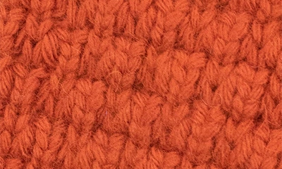 Portolano Chunky Knit Gloves In Rust