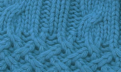 Portolano Chunky Cable Knit Scarf In Ash Blue