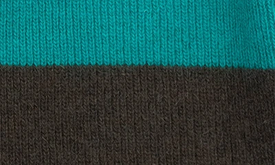 Portolano Stripe Scarf In Dark Brown/ Glacier