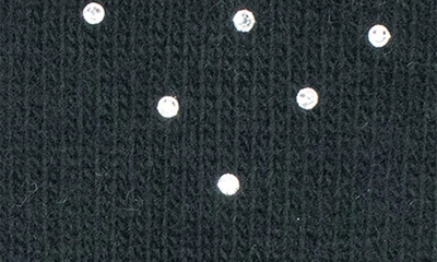 Shop Portolano Crystal Embellished Cashmere Gloves In Black