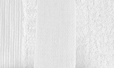 Shop Chic Jacquard Weave Cotton 6-piece Bath Towel Set In White