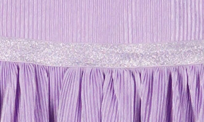 Shop Zunie Kids' One-shoulder Ruffle Neck Dress In Lilac